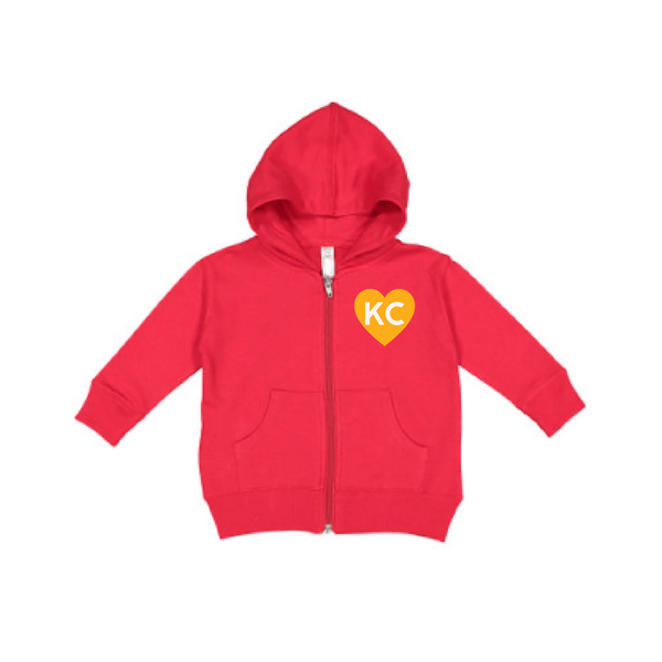 Red zip up hoodie toddler 2025