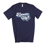 Retro Blue and White Kansas City T-Shirt