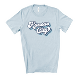 Retro Blue and White Kansas City T-Shirt